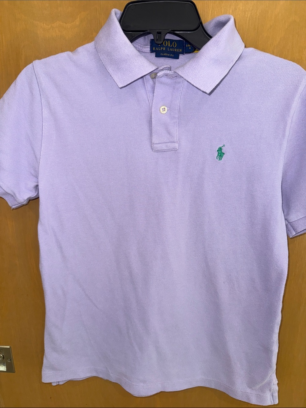 Polo by Ralph Lauren Light Lavender Polo with Green Pony Logo